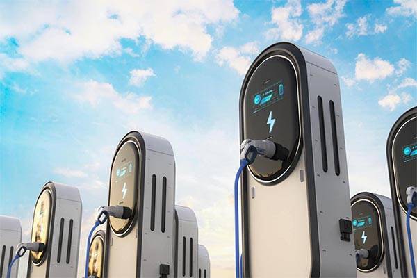 estação de carregamento de veículos elétricos